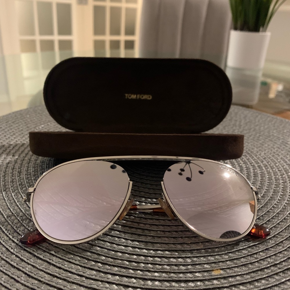 Tom Ford Metallic Aviator Sunglasses